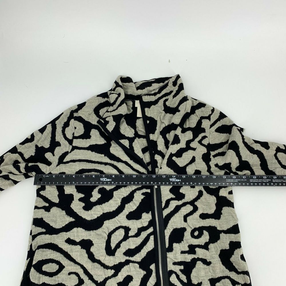 Chico's Boiled Wool Animal Print Cardigan Sweater - Picture 11 of 12